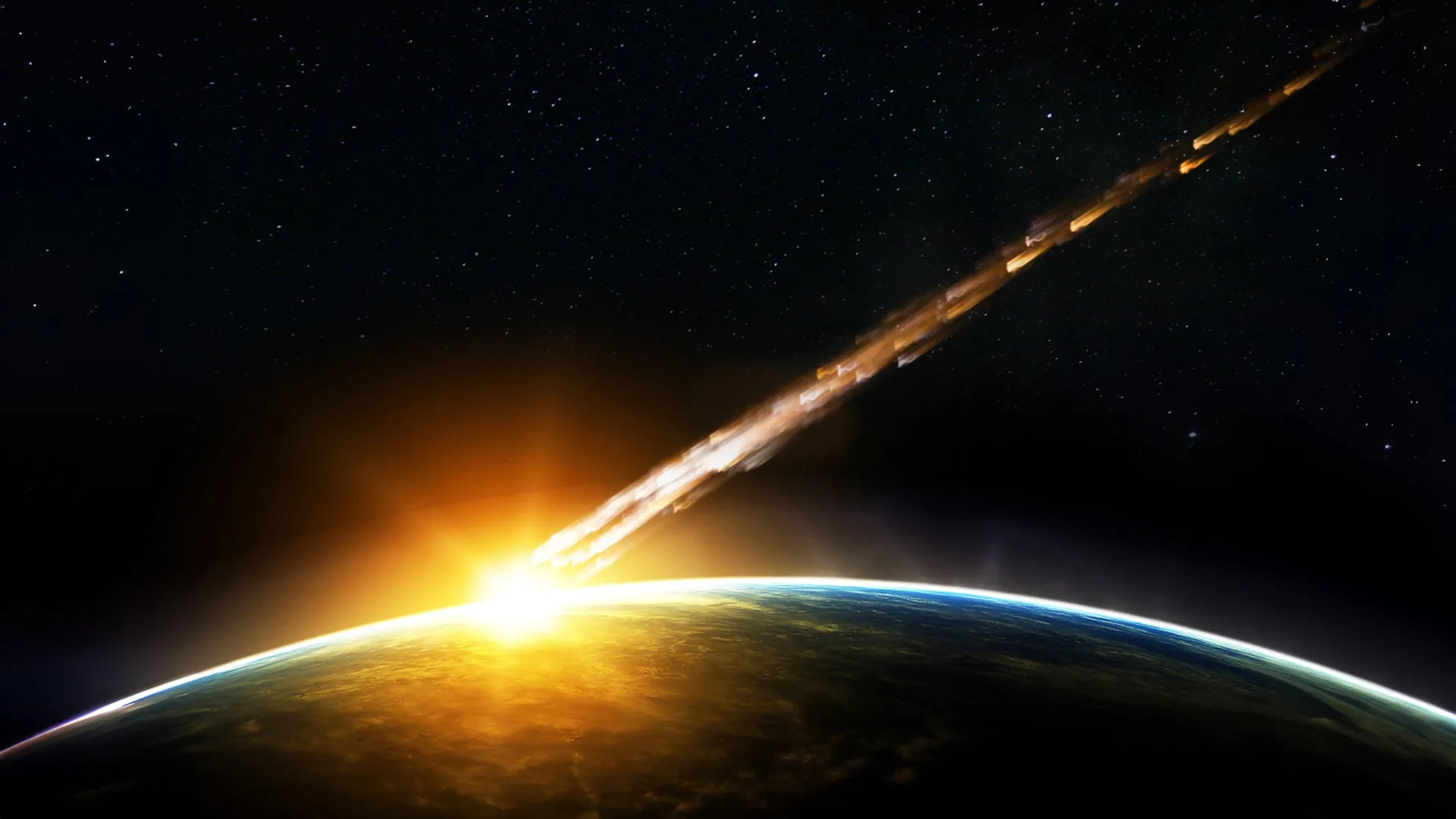 A massive asteroid slammed into the North Sea and triggered a 330-foot tsunami